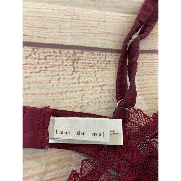 Fleur Du Mal Women's Rose Embroidery Luxury Body Suit - A1 - Picture 10 of 16